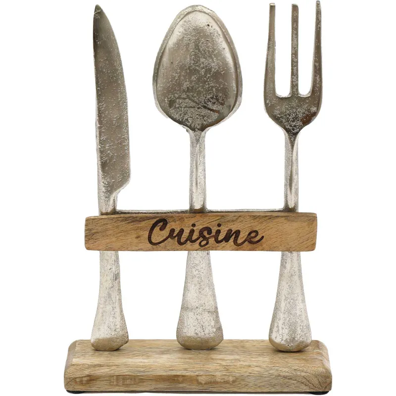 Décoration en manguier et aluminium Cuisine