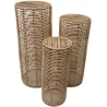 Support à plantes imitation rotin (Lot de 3)