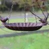 Mangeoire à oiseaux suspendu avec oiseau décoratif