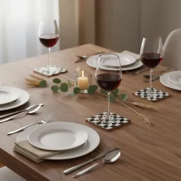 Set de 4 dessous de verre avec support