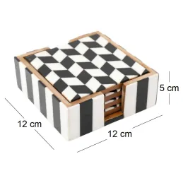 Set de 4 dessous de verre avec support