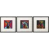 Ensemble de 3 cadres animaux pop