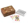 Jeu de cartes avec boite de rangement en manguier