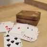 Jeu de cartes avec boite de rangement en manguier