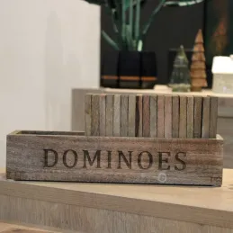 Jeu de dominos en bois de manguier