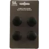 Ensemble de 4 boutons de meuble en alu