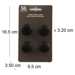 Ensemble de 4 boutons de meuble en alu