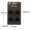 Ensemble de 4 boutons de meuble en alu