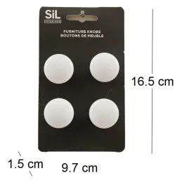 Ensemble de 4 boutons de meuble en alu