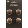 Ensemble de 4 boutons de meuble en alu