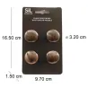Ensemble de 4 boutons de meuble en alu