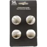 Ensemble de 4 boutons de meuble en alu