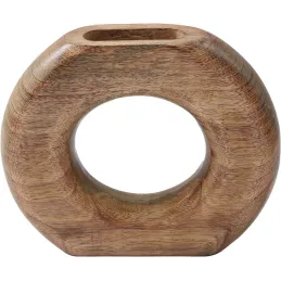 Vase rond en bois de manguier
