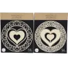 Décoration murale Coeur en bois sculpté (Lot de 2)