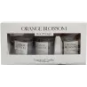 Coffret 3 bougies parfumées en verre