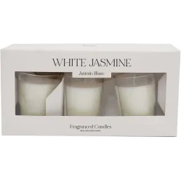 Coffret 3 bougies parfumées en verre