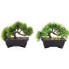 Bonsaï artificiel 20 x 15 cm (Lot de 2)