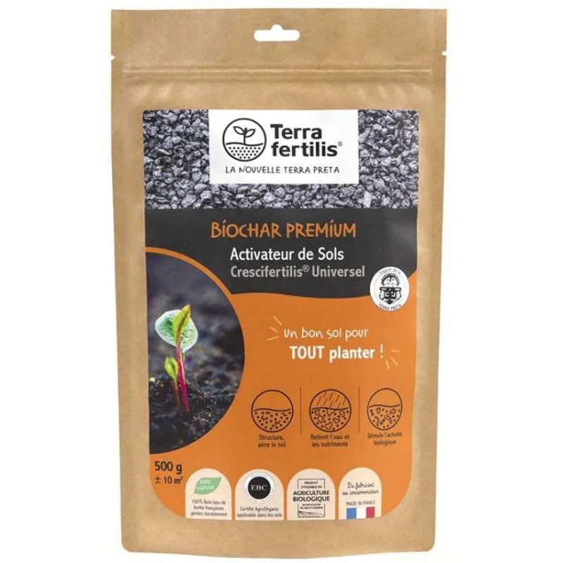 Fertilisant universel à base de biochar 500 gr