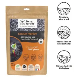 Fertilisant universel à base de biochar 500 gr