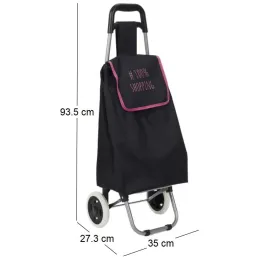 Chariot shopping 2 roues Hashtag