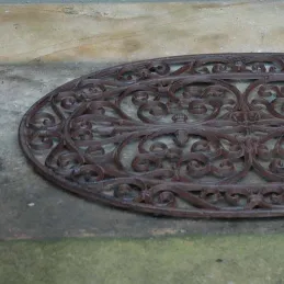 Gratte-pieds paillasson grille en fonte