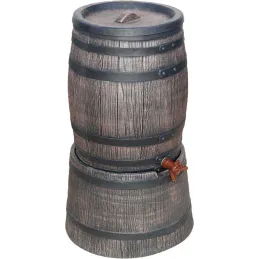Récupérateur d'eau de pluie en polyéthylène avec support Barrel
