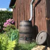 Récupérateur d'eau de pluie en polyéthylène avec support Barrel