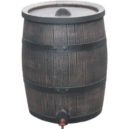 Récupérateur d'eau de pluie en polyéthylène avec support Barrel