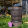 Récupérateur d'eau de pluie en polyéthylène avec support Barrel