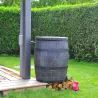 Récupérateur d'eau de pluie en polyéthylène avec support Barrel