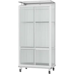 Serre de balcon en polycarbonate 4 mm et aluminium sur roulettes  Polis