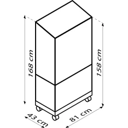 Serre de balcon en polycarbonate 4 mm et aluminium sur roulettes  Polis