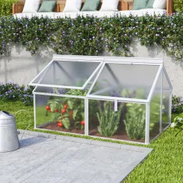 Serre potagère en polycarbonate 4 mm et aluminium Gaia Jumbo