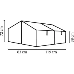 Serre potagère en polycarbonate 4 mm et aluminium Gaia Jumbo