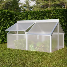 Serre potagère en polycarbonate 4 mm et aluminium Gaia Jumbo