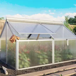 Serre potagère en polycarbonate 4 mm et aluminium Gaia Jumbo