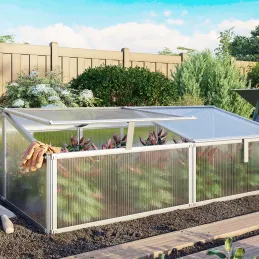Serre potagère en aluminium anodisé Gaia
