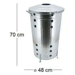 Composteur de jardin en métal galvanisé