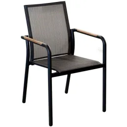 Fauteuil de jardin empilable en aluminium Aroha