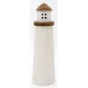 Phares en bois naturel et blanc (lot de 3)