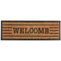 Tapis en fibres de coco inscription Welcome