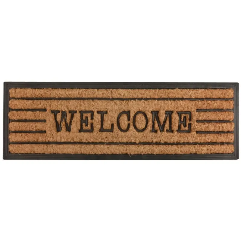 Tapis en fibres de coco inscription Welcome