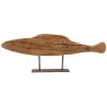Poisson sur pied en bois recyclé et métal