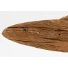 Poisson sur pied en bois recyclé et métal
