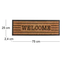 Tapis en fibres de coco inscription Welcome