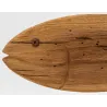 Poisson sur pied en bois recyclé et métal