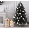 Lanterne en pin et métal Sapin (Lot de 2)