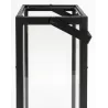 Lanterne en pin et métal noires (Lot de 2)