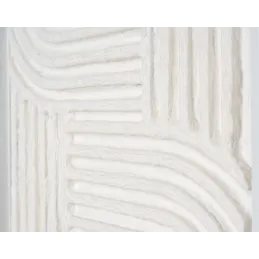 Cadres en bois blanc motifs abstraits papier maché (Lot de 2)