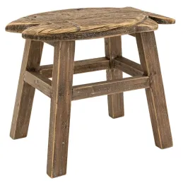 Tabouret Poisson en paulownia recyclé